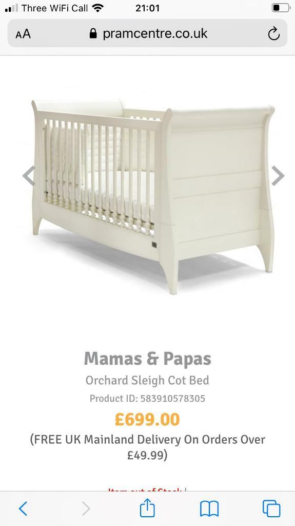 mamas and papas orchard cot bed